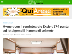 Hymer: con il semintegrale Exsis-t 374 punta sui letti gemelli in meno di sei metri