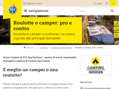 Roulotte o camper: pro e contro - TCS Svizzero