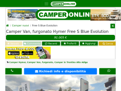 Camper Nuovo Van, furgonato Hymer Free S Blue Evolution | CamperOnLine