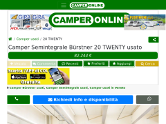 Camper Nuovo Semintegrale Bürstner 20 TWENTY Bonometti Centrocaravan Altavilla Vicentina