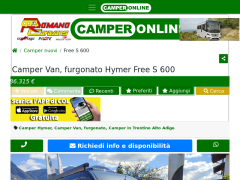 Camper Nuovo Van, furgonato Hymer Free S 600 u-car caravaning Cermes | CamperOnLine