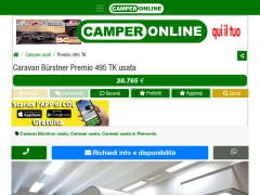 Nuovo Caravan Bürstner Premio 495 TK 2022 VR Camper Druento | CamperOnLine