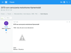 207D con carrozzeria motorhome Hymermobil | Mercedes Forum Mbenz.it