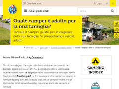 Quale camper è adatto per la mia famiglia? - TCS Svizzero