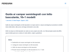 Guida ai camper semintegrali con letto basculante, 17 modelli
