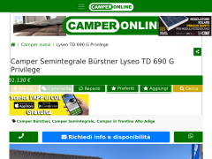 Camper Nuovo Semintegrale Bürstner Lyseo TD 690 G Privilege u-car caravaning Cermes | CamperOnLine