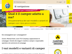 Qual è il camper adatto a me? - TCS Svizzero