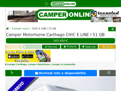 Camper Nuovo Motorhome Carthago CHIC E LINE I 51 QB 2022 Caravan Schiavolin Ozzero