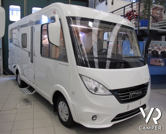 Hymer Exsis-I 474: camper motorhome hymer con letti gemelli, e frigorifero grande, ampio garage per scooter e 4 posti omologati.