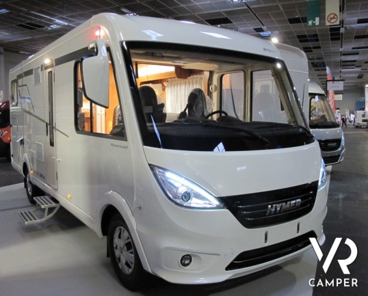 Hymer Exsis I 594: camper nuovo con letto matrimoniale trasversale in coda, bagno e doccia separati, 4 posti letto, camper nuovo 2019