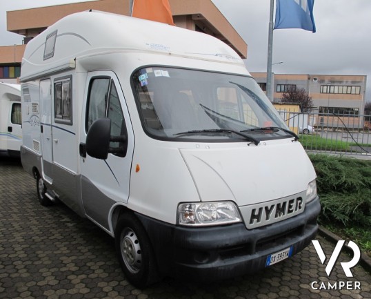 Hymer Exsis: camper motorhome compatto usato, con 4 posti letto, lunghezza ridotta, ottimo stivaggio