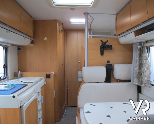 Hymercamp C 594: camper mansardato usato con 6 posti letto, letti a castello e basculante matrimoniale, camper occasione, vendita camper torino e drue