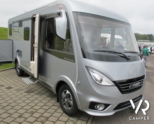 Hymer Exsis-I 588: camper motorhome nuovo con letti gemelli posteriori, ampio garage e una lunghezza inferiore ai 7 metri