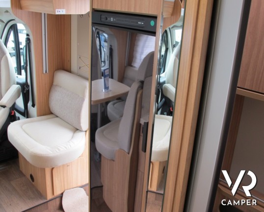 Hymer Tramp 594 GL: semintegrale Hymer nuovo a prezzo speciale con garage e letto matrimoniale in coda, sotto i sette metri di lunghezza