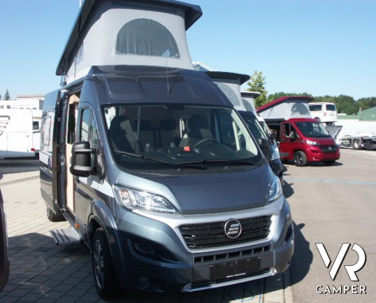 Hymer Car Yellowstone: camper puro furgonato 4 posti con letto a soffietto sul tetto, su meccanica Fiat Ducato