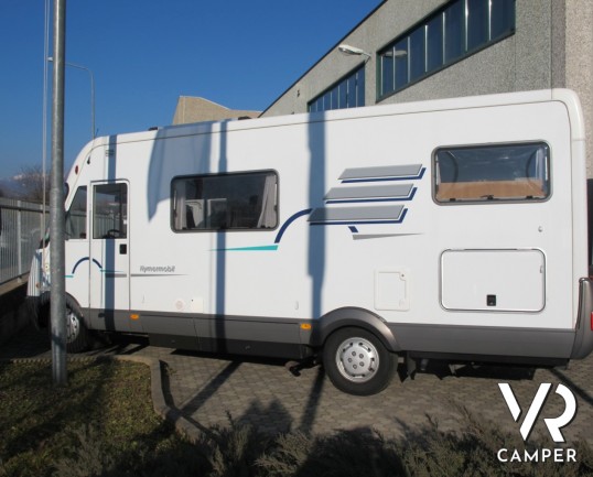 Hymer B 644_camper usato mansardato_camper 4 posti_letto matrimoniale_letto basculante_ampia dinette_garage_camper usato occasione_ottime condizioni_i