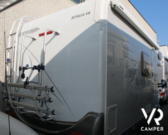 Hymercamp C 594: camper mansardato usato con 6 posti letto, letti a castello e basculante matrimoniale, camper occasione, vendita camper torino e drue