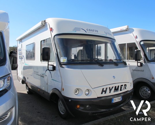 Hymer B 544: camper motorhome usato, con dinette comoda, letto basculante, ottime condizioni, occasione camper usato in vendita a torino druento, conc