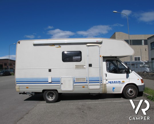 Elnagh Marlin 61 G: camper mansardato usato con letti a castello, veranda, portabici, 6 posti omologati - Italia VR vendita e noleggio camper Torino e