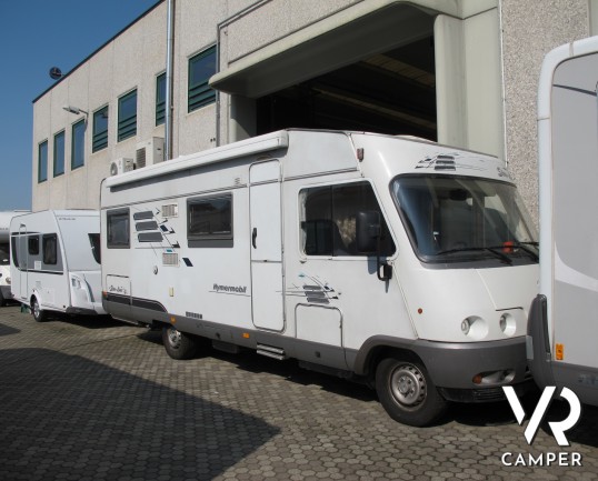 Hymer Starline 680 Classic: camper usato motorhome, 6 posti omologati, con portabici, retrocamera, antenna satellitare. ItaliaVR vendita e noleggio ca