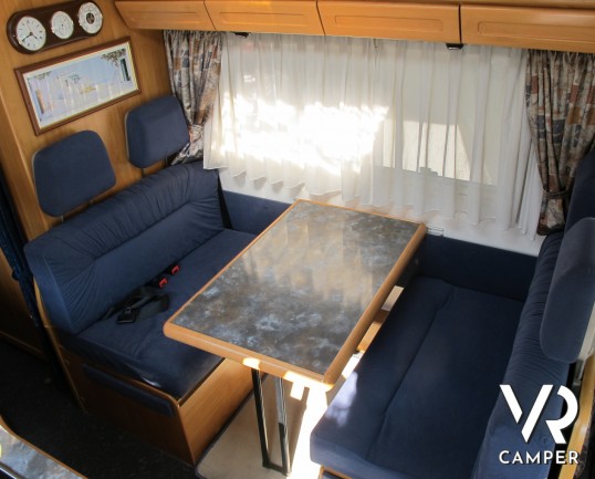 Hymer Starline 680 Classic: camper usato motorhome, 6 posti omologati, con portabici, retrocamera, antenna satellitare. ItaliaVR vendita e noleggio ca