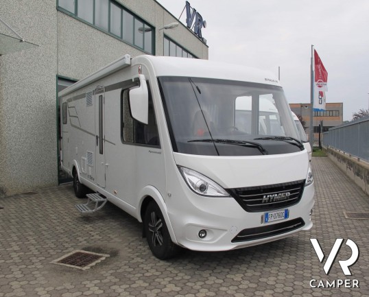 Hymer Exsis I 678 - camper motorhome usato recente, 5 posti omologati, con portamoto, veranda, antenna satellitare automatica, retrocamera