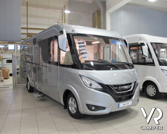 Motorhome nuovo Hymer "B-Klass Masterline": verniciatura Silver, letti gemelli e basculante, bagno comfort con doccia separabile,garage a doppio portellone