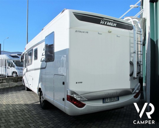 Hymer B 698_camper motorhome usato_Hymer usato 5 posti__cerchi in lega_climatizzatore_videocamera di retromarcia_antenna satellitare con doppia ottica