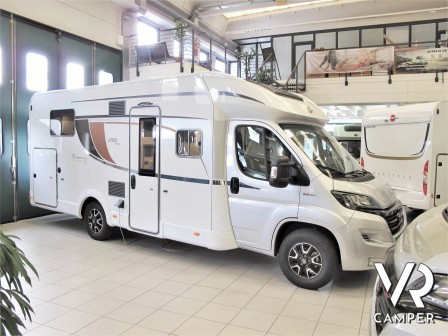 Lyseo Time IT 736 "Harmony Line": camper nuovo con letto basculante elettrico e letto nautico in coda. Su Fiat Ducato 150 CV, Euro 6 D.