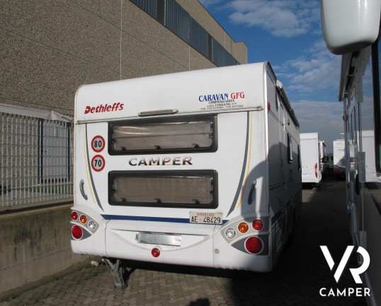 Dethleffs 540 SK - caravan roulotte con 6 posti letto, dotata di portabici, veranda e tendalino, moover. Adatta ai viaggi con tutta la famiglia