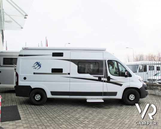 Furgone camperizzato usato con 3 posti letto, veranda, portabici, retrocamera. Su meccanica Ducato 130 cv. In visione alla sede Italia VR a Torino-Dru