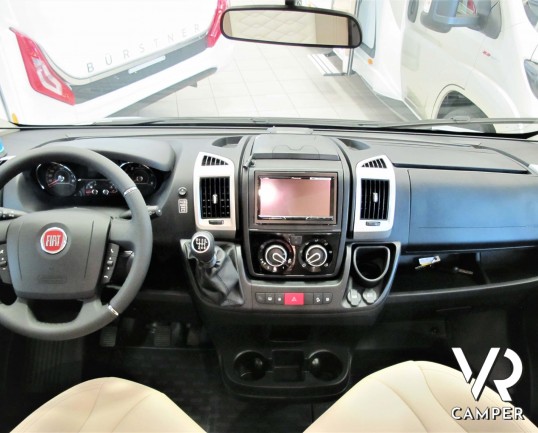 Lyseo Time IT 736 "Harmony Line": camper nuovo con letto basculante elettrico e letto nautico in coda. Su Fiat Ducato 150 CV, Euro 6 D.