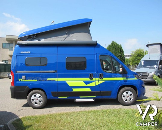 Hymer Van Ayers Rock - camper furgonato nuovo 2020 colore blu, 4 posti letto. Furgone compatto con letto sul tetto. In Vendita da Italia VR a Torino -