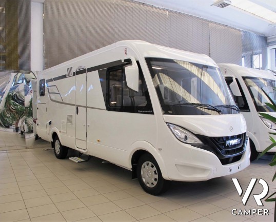 Hymer B MC-I 680: camper motorhome con garage, letti gemelli in coda, bagno e doccia separati, patente B. Su motore Mercedes-Benz 177 CV. In vndita da