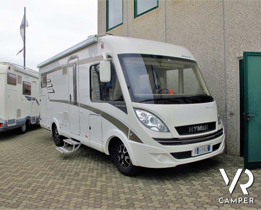 Hymer B 594 PL - camper usato motorhome 4 posti, su Fiat Ducato 150 CV. In esposizione alla sede Italia VR in via Volta 29, Druento - Torino