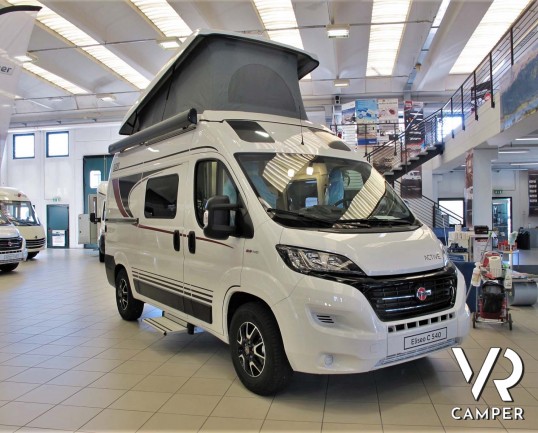 Burstner Eliseo C 540: camper furgonato nuovo con letto sul tetto, accessoriato con pacchetto Eliseo + Eliseo Select. Su Fiat Ducato 140 CV.