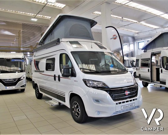 Burstner Eliseo C 600 - camper furgonato nuovo con letto sul tetto, accessoriato con pacchetto Eliseo + Eliseo Select. Telaio 3500 kg. Su Fiat Ducato