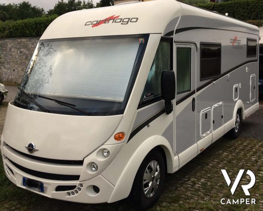 Carthago Compactline I 143 LE: camper usato motorhome 4 posti, con letti gemelli e letto basculante. Su Fiat Ducato 150 CV. Venduto da Italia VR a Torino.