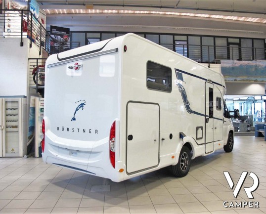 Burstner Delfin IT 726 G: camper nuovo semintegrale con letti gemelli e basculante, dinette trasformabile in letto. Dotato di Skyroof e Comfort Pack. 140 CV. Italia VR vendita camper Piemonte