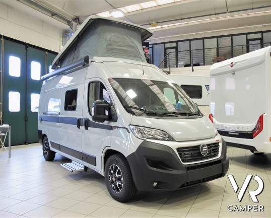 Hymer Van Grand Canyon: camper furgonato nuovo colore Grigio Campovolo, con letto sul tetto, cambio automatico, veranda, Truma Combi. Su Fiat Ducato 160 CV