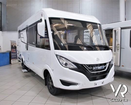 Hymer B-MC I 550 - camper nuovo motorhome con letto matrimoniale e basculante, accessoriato con pacchetto WhiteLine, su Mercedes Benz 170 CV