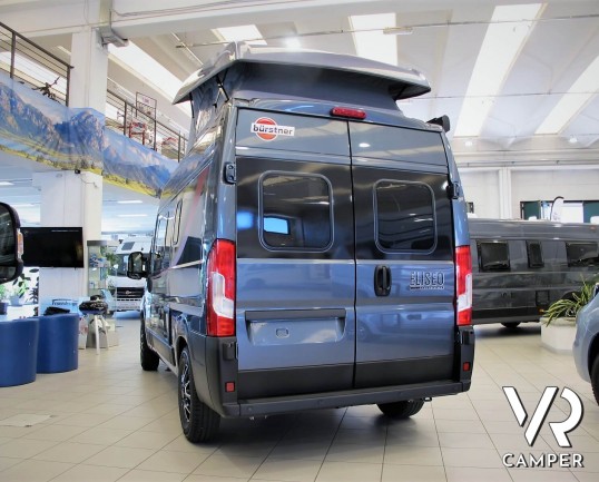 Burstner Eliseo C 540 - camper furgonato nuovo con letto sul tetto, accessoriato con pacchetto Eliseo + Eliseo Select. Su Fiat Ducato
