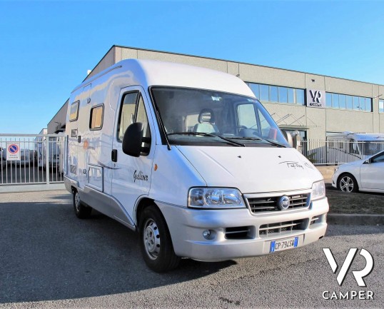 Gulliver Papillon: camper usato furgonato monoscocca, 4 posti letto, con porta bici. Su Fiat Ducato 127 CV. In vendita da VR Camper a Torino - Druento.