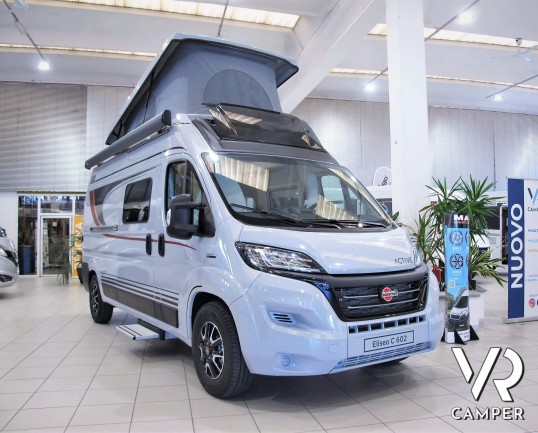 Burstner Eliseo C 602 - Furgone camperizzato nuovo con letto matrimoniale e letto sul tetto sollevabile, colore grigio Campovolo. Da VR Camper a Torino