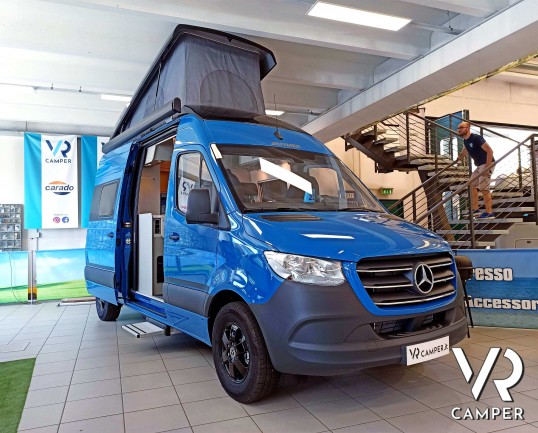 Hymer Van Free 600 S - camper furgonato nuovo su base Mercedes-Benz Sprinter, 170 CV. Dotato di tetto sollevabile e 4 posti letto. In visione da VR Camper