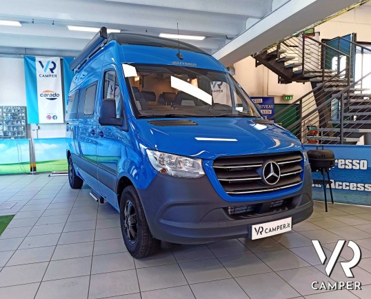 Hymer Van Free 600 S - camper furgonato nuovo su base Mercedes-Benz Sprinter, 170 CV. Dotato di tetto sollevabile e 4 posti letto. In visione da VR Camper