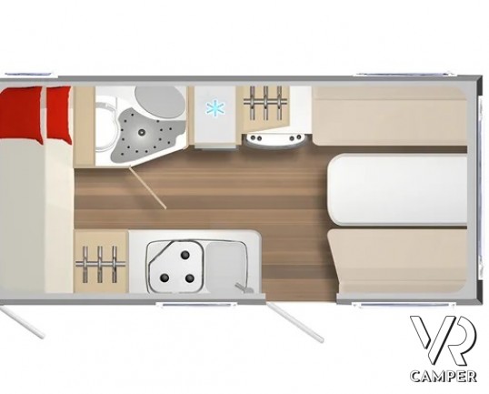 Burtnser Premio Life 415 TK è la caravan a misura di vacanza: di serie tutto l'equipaggiamento necessario per rilassarsi e godersi il viaggio.