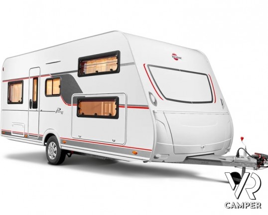 Burstner Premio Plus 440 TK - Caravan 6 posti letto con basculante sopra la dinette.