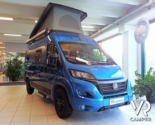 Hymer Van FREE 540: camper furgonato nuovo edizione "Blue Evolution", su motore Fiat Ducato 140 CV. In vendita da VR Camper a Torino - Druento.