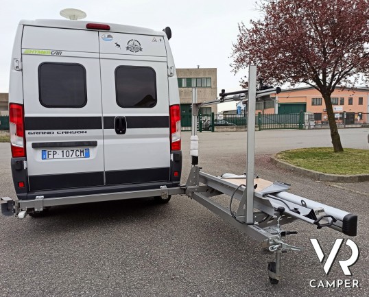 Hymercar Grand Canyon - Porta moto aperto